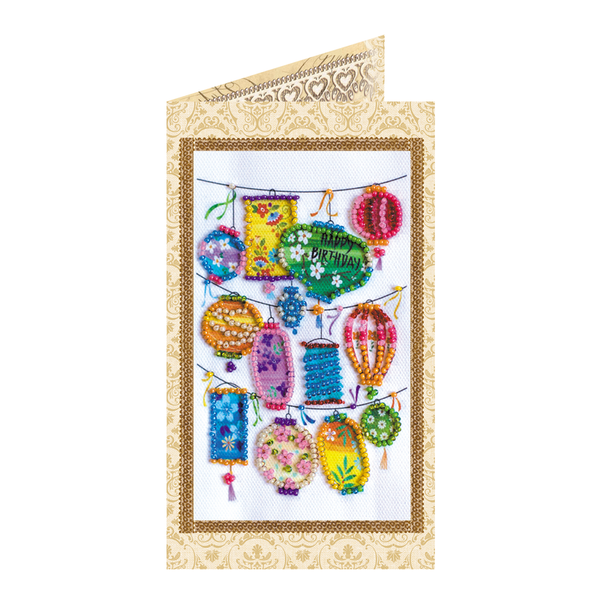 DIY Bead embroidery postcard kit "Flashlights of dreams"