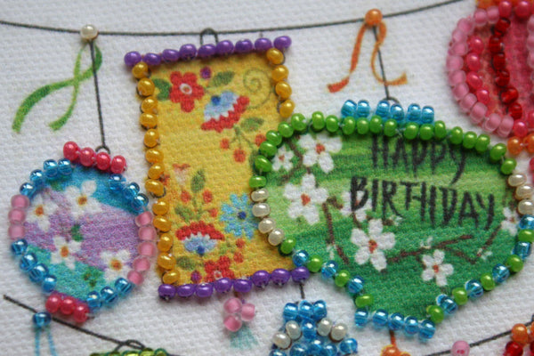 DIY Bead embroidery postcard kit 