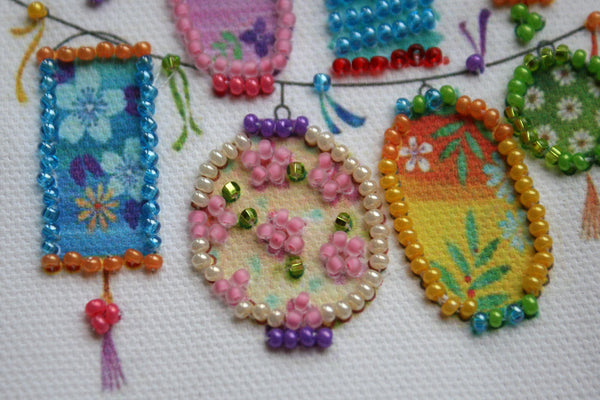 DIY Bead embroidery postcard kit 