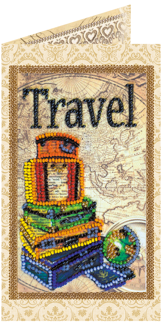 DIY Bead embroidery postcard kit "Around the world"