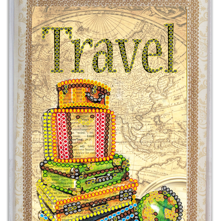 DIY Bead embroidery postcard kit "Around the world"