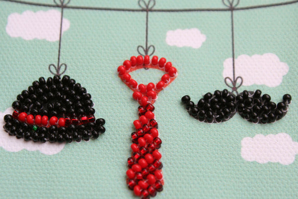 DIY Bead embroidery postcard kit 