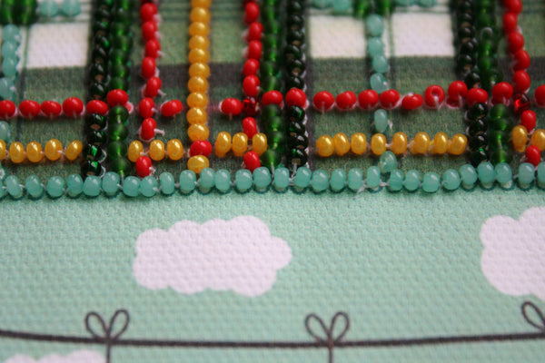 DIY Bead embroidery postcard kit 