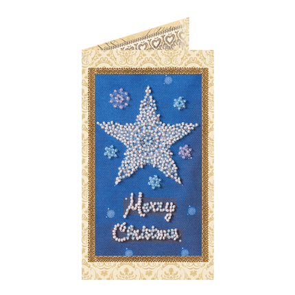 DIY Bead embroidery postcard kit "Star"