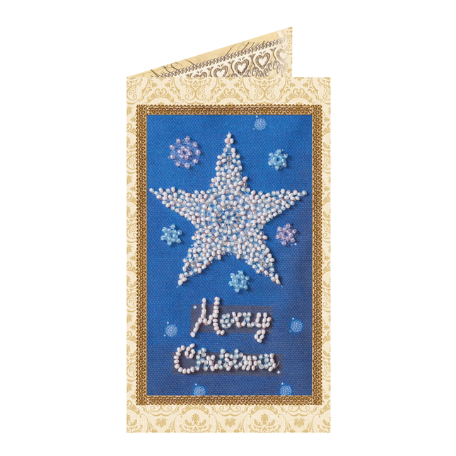 DIY Bead embroidery postcard kit "Star"