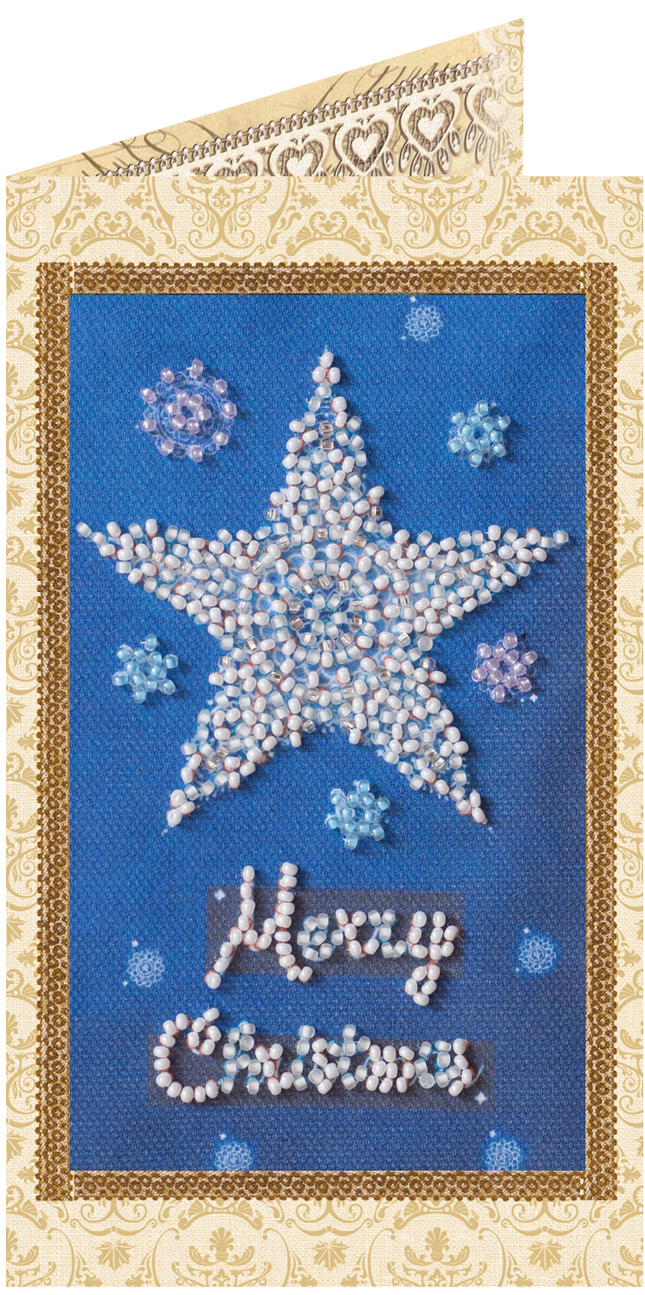 DIY Bead embroidery postcard kit "Star"