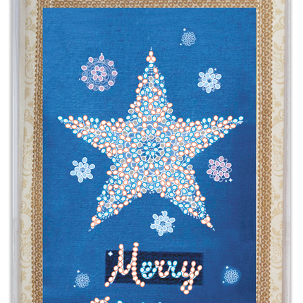 DIY Bead embroidery postcard kit "Star"