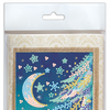 DIY Bead embroidery postcard kit "Snowy night"