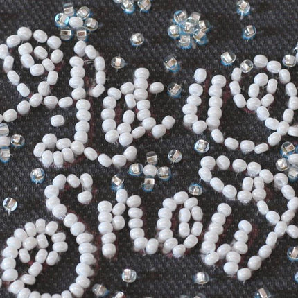 DIY Bead embroidery postcard kit "Snow holiday"
