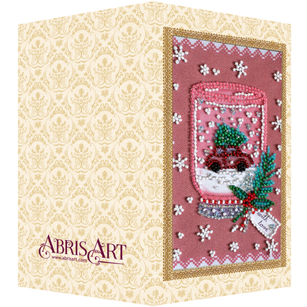 DIY Bead embroidery postcard kit "Fun souvenir"