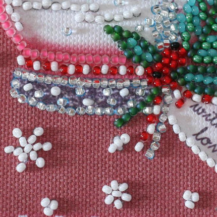 DIY Bead embroidery postcard kit "Fun souvenir"
