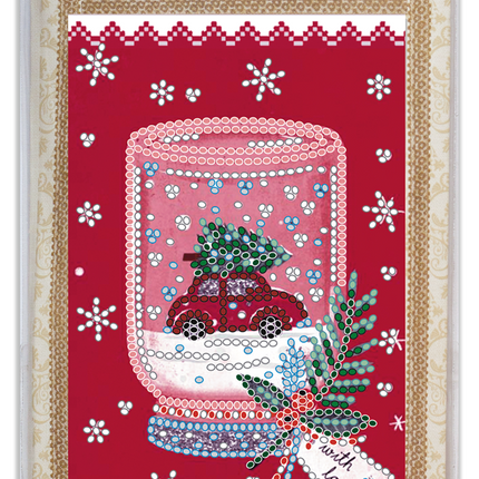 DIY Bead embroidery postcard kit "Fun souvenir"