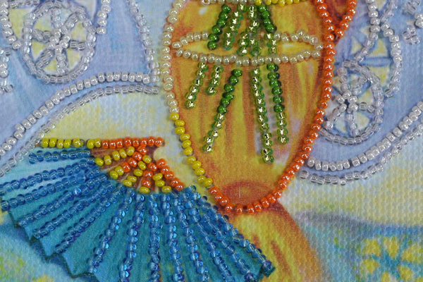 DIY Bead embroidery postcard kit 