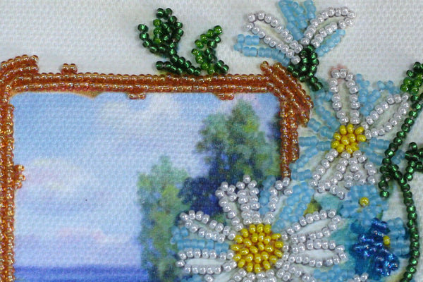 DIY Bead embroidery postcard kit 