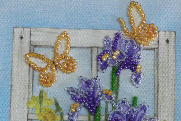 DIY Bead embroidery postcard kit 