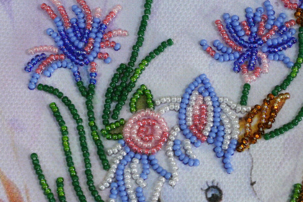 DIY Bead embroidery postcard kit 