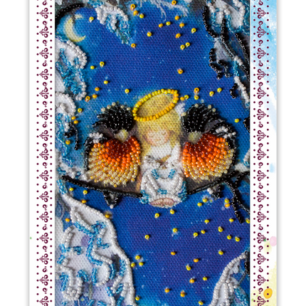 DIY Bead embroidery postcard kit "Together warmer"