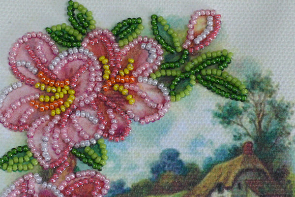 DIY Bead embroidery postcard kit 