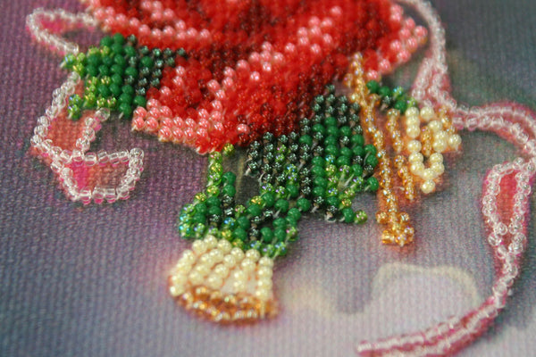 DIY Bead embroidery postcard kit 