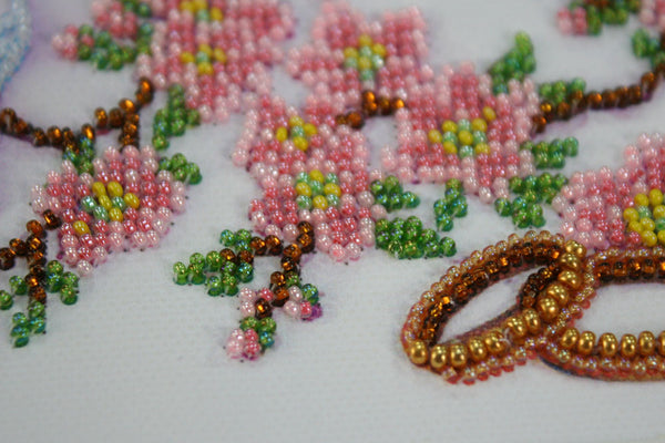 DIY Bead embroidery postcard kit 