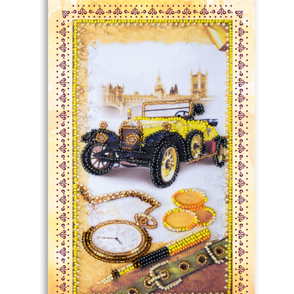 DIY Bead embroidery postcard kit "London style"