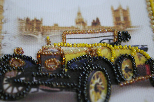 DIY Bead embroidery postcard kit 