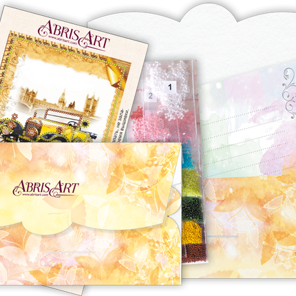 DIY Bead embroidery postcard kit "London style"