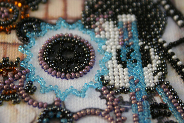 DIY Bead embroidery postcard kit 