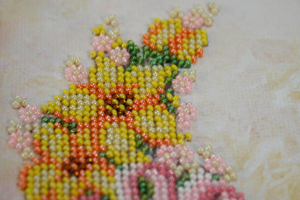 DIY Bead embroidery postcard kit 