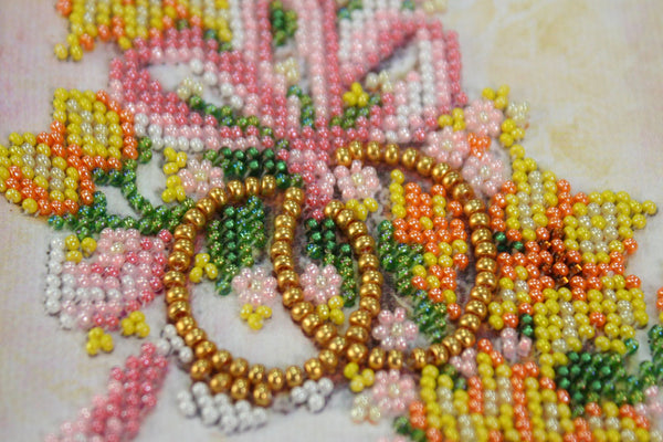 DIY Bead embroidery postcard kit 