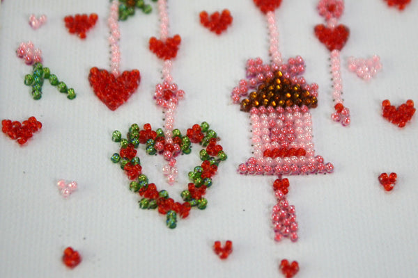 DIY Bead embroidery postcard kit 