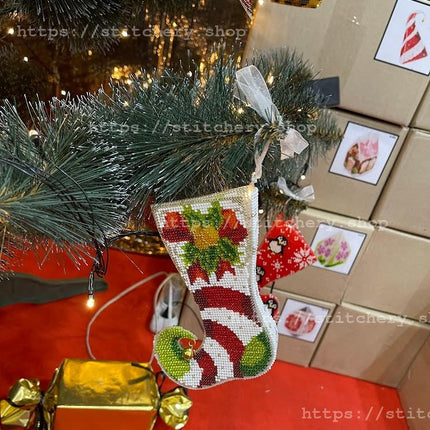 3D Christmas tree toy "Christmas Stocking", DIY Embroidery kit, Christmas decor, Christmas gifts