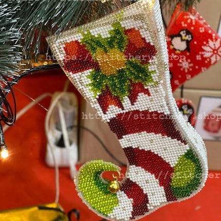 3D Christmas tree toy "Christmas Stocking", DIY Embroidery kit, Christmas decor, Christmas gifts