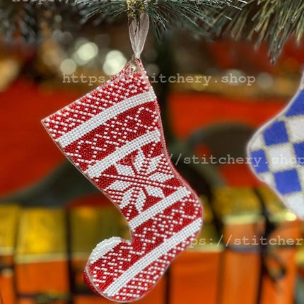 3D Christmas tree toy "Christmas Stocking", DIY Embroidery kit, Christmas decor, Christmas gifts