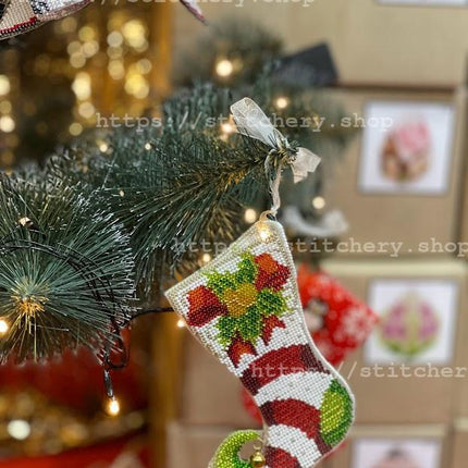 3D Christmas tree toy "Christmas Stocking", DIY Embroidery kit, Christmas decor, Christmas gifts