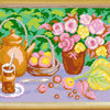 Needlepoint Canvas "Tea party in the garden" 9.5x12.6" / 24x32 cm