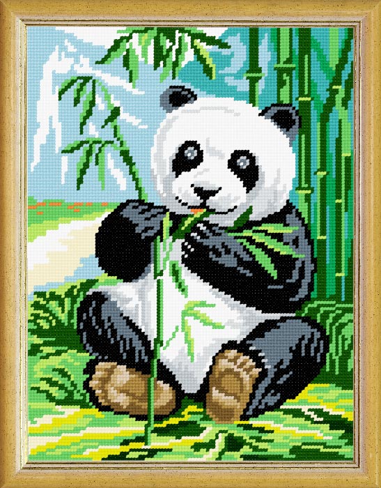 Needlepoint Canvas "Panda" 9.5x12.6" / 24x32 cm