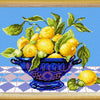Needlepoint Canvas "Lemons in a vase" 9.5x12.6" / 24x32 cm