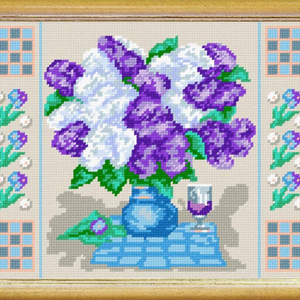 Needlepoint Canvas "Lilac" 9.5x12.6" / 24x32 cm