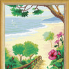 Needlepoint Canvas "Descent to the sea" 9.5x12.6" / 24x32 cm