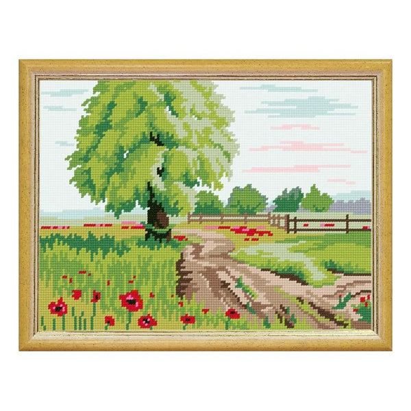 Needlepoint Canvas "Old linden" 9.5x12.6" / 24x32 cm