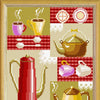 Needlepoint Canvas "Tea invitation" 9.5x12.6" / 24x32 cm