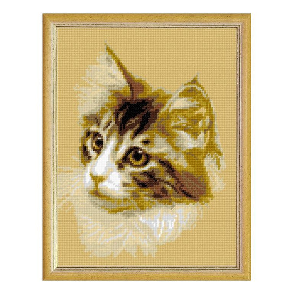 Needlepoint Canvas "Cat" 9.5x12.6" / 24x32 cm