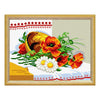 Needlepoint Canvas "Poppies" 9.5x12.6" / 24x32 cm