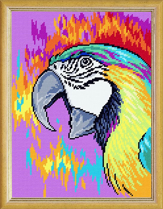 Needlepoint Canvas "Parrot" 9.5x12.6" / 24x32 cm