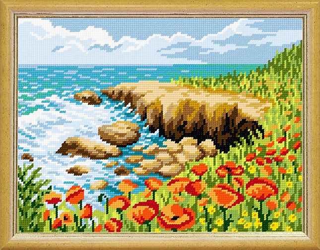 Needlepoint Canvas "Littoral" 9.5x12.6" / 24x32 cm
