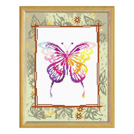 Needlepoint Canvas "Butterfly" 9.5x12.6" / 24x32 cm