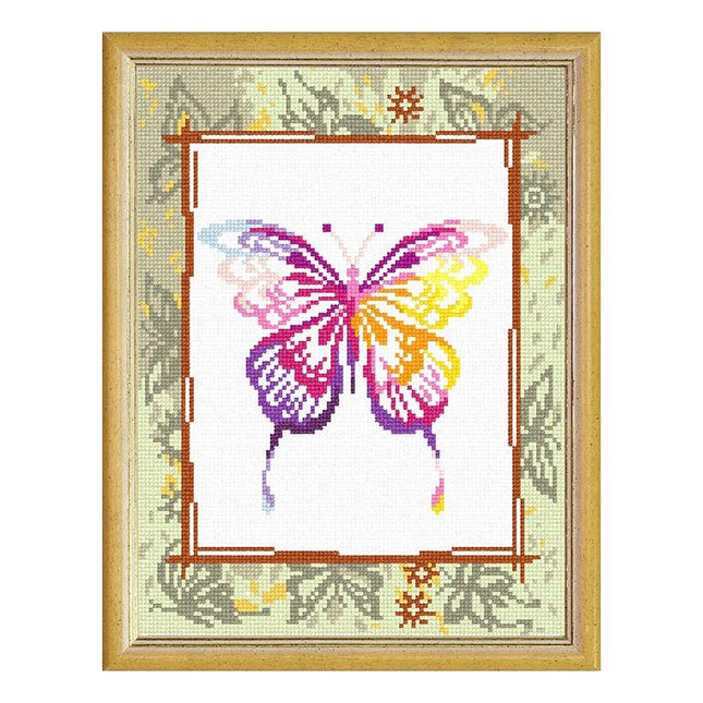 Needlepoint Canvas "Butterfly" 9.5x12.6" / 24x32 cm