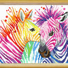 Needlepoint Canvas "Zebras" 9.5x12.6" / 24x32 cm
