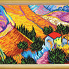 Needlepoint Canvas "Landscape with a house, V. van Gogh" 9.5x12.6" / 24x32 cm
